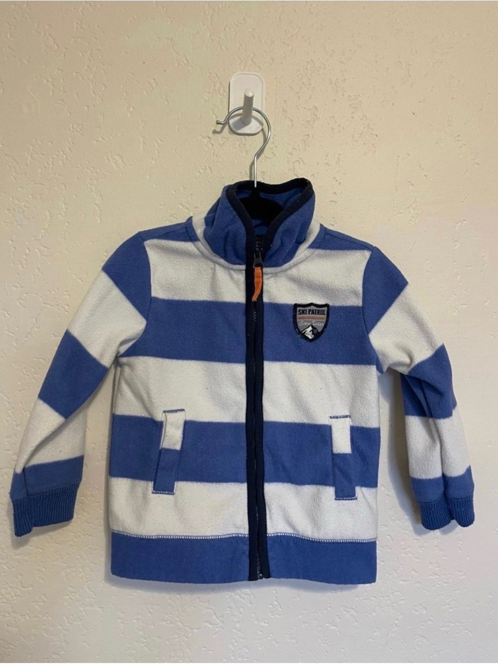 Carter’s 18M Blue & White Striped Ski Patrol Fleece Jacket